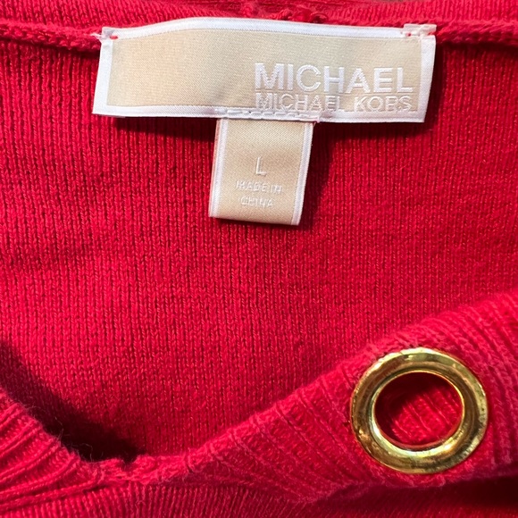 Michael Kors beautiful red color sweater/dress with hoodie. Very comfortable L - Picture 10 of 10